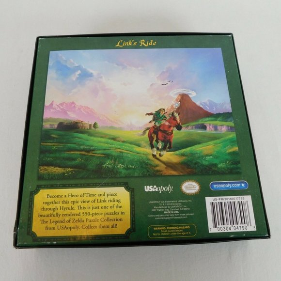 Legend Of Zelda 550 Piece Puzzle Links Ride Nintendo USAopoly Assembled Complete - Picture 6 of 9